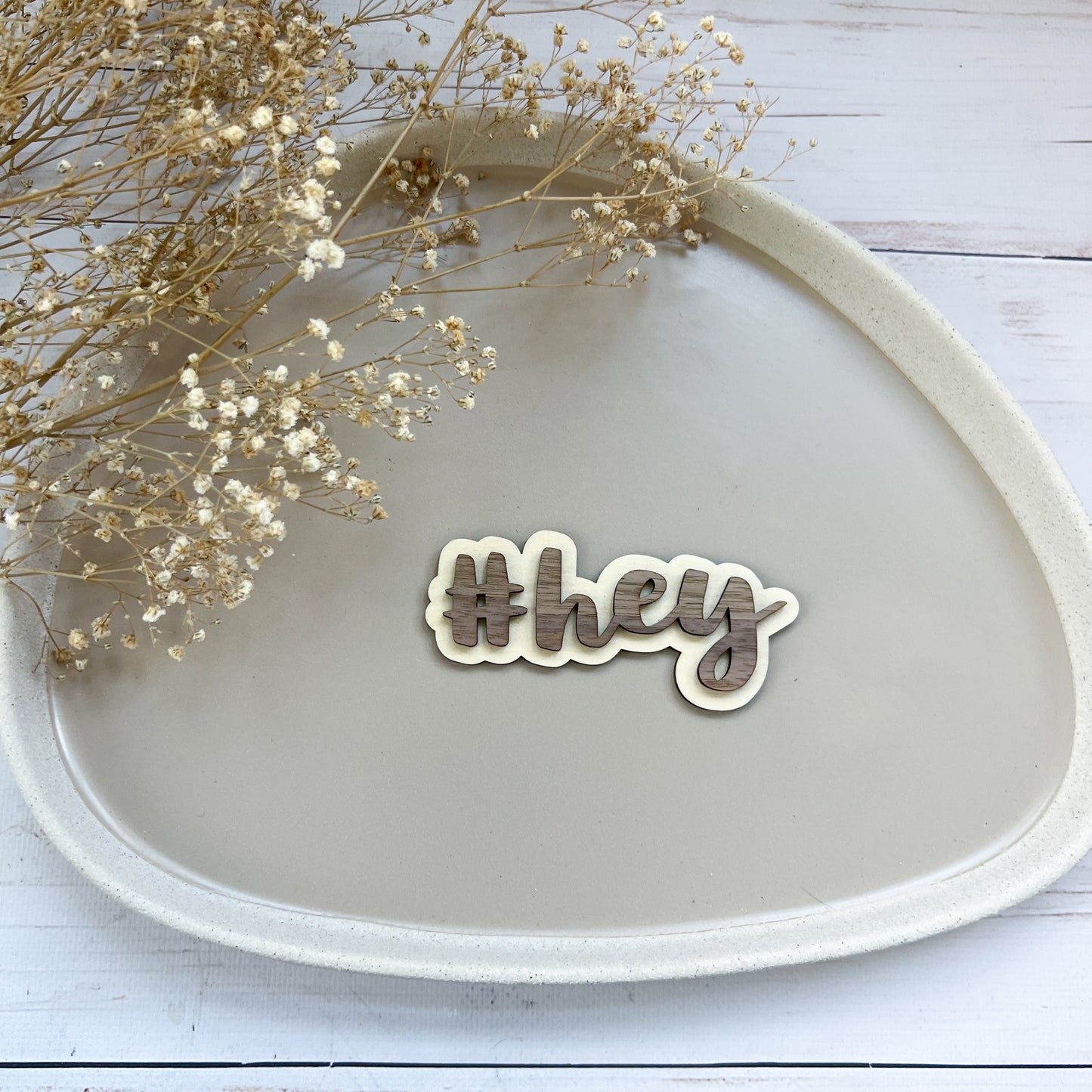 Schild - #hey
