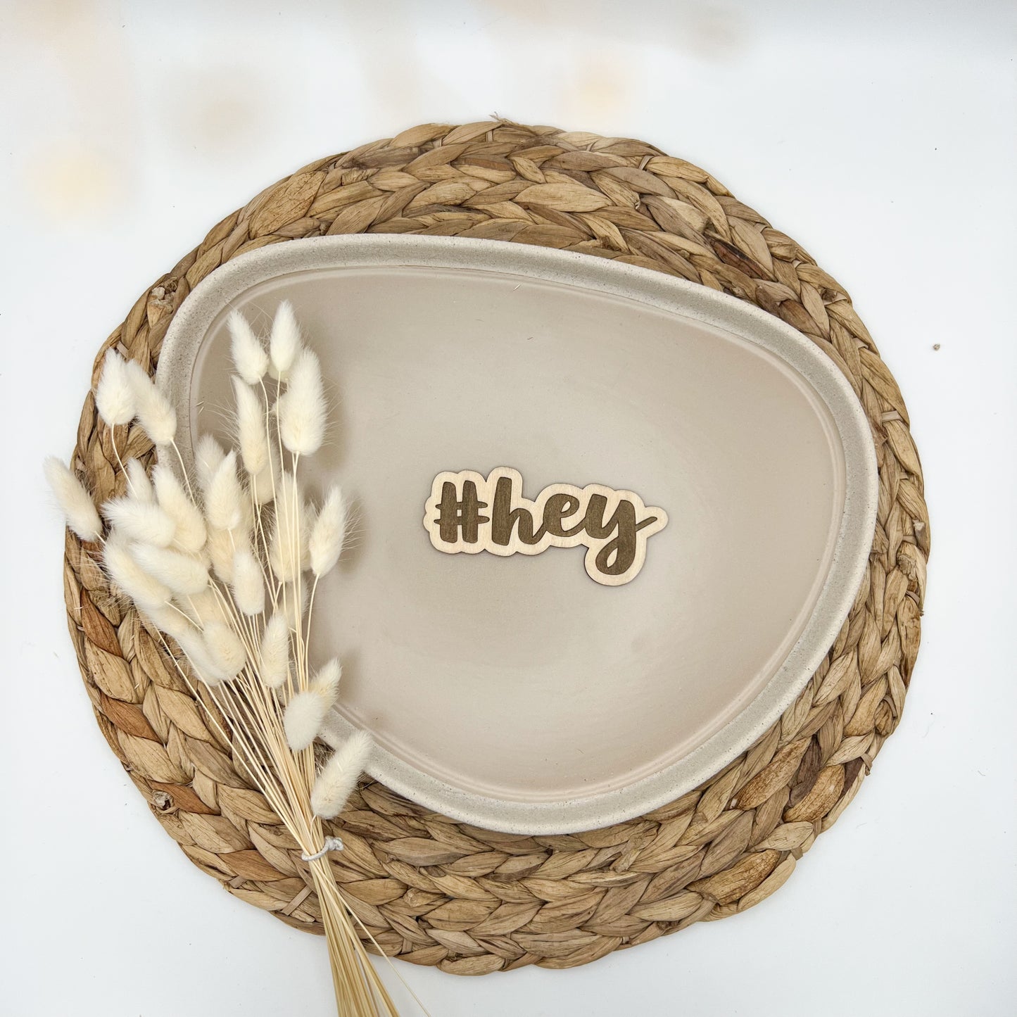 Schild - #hey graviert
