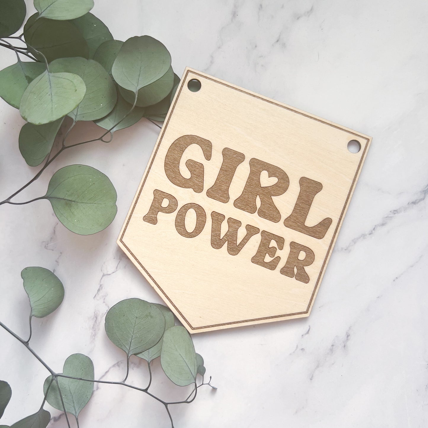 Schild - Girl Power graviert