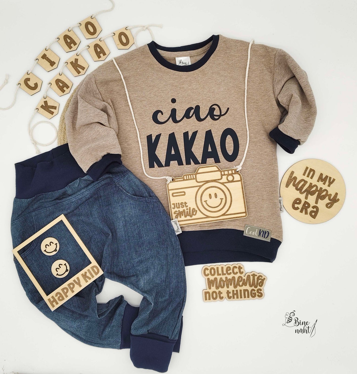 Flatlay Set - Happy graviert