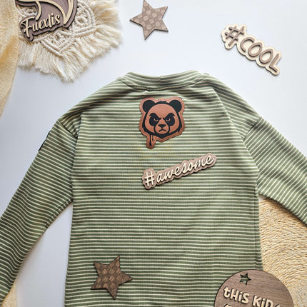 Kunstlederlabel - Panda