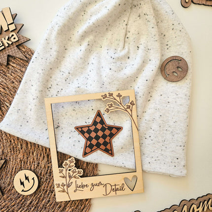 Kunstlederlabel - Stern Grid