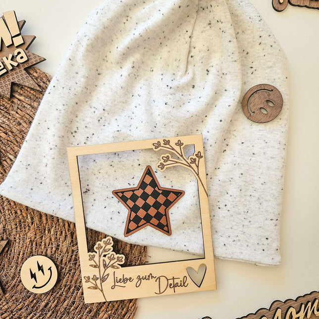 Kunstlederlabel - Stern Grid