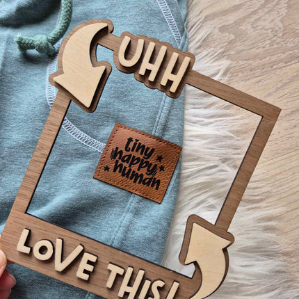 Kunstlederlabel - Tiny happy human