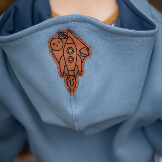 Kunstlederlabel - Rakete