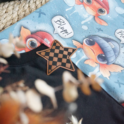 Kunstlederlabel - Stern Grid