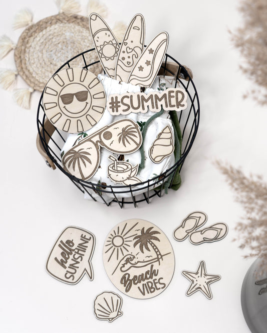 Flatlay Set - Beach Vibes graviert