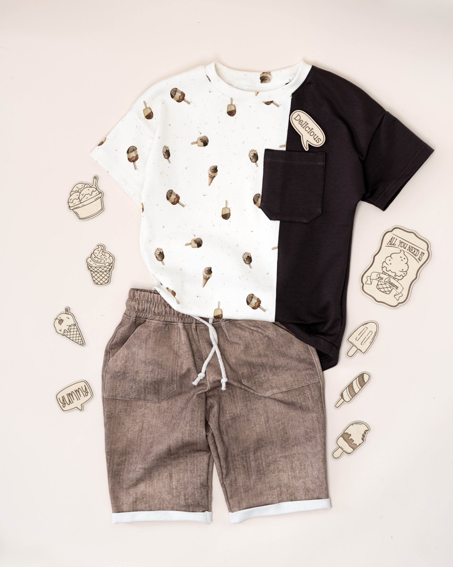Flatlay Set - Icecream graviert