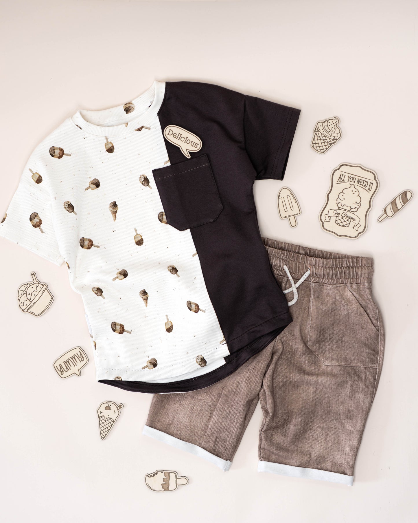 Flatlay Set - Icecream graviert
