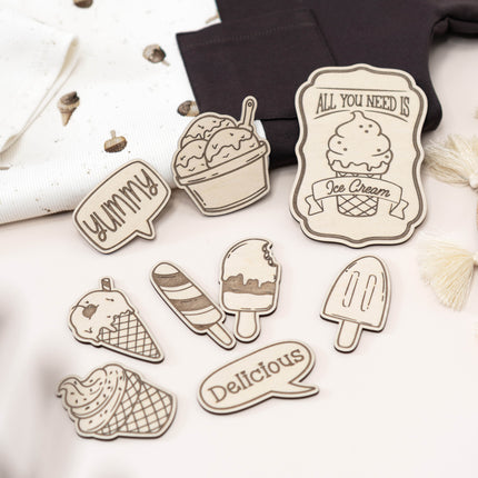 Flatlay Set - Icecream graviert