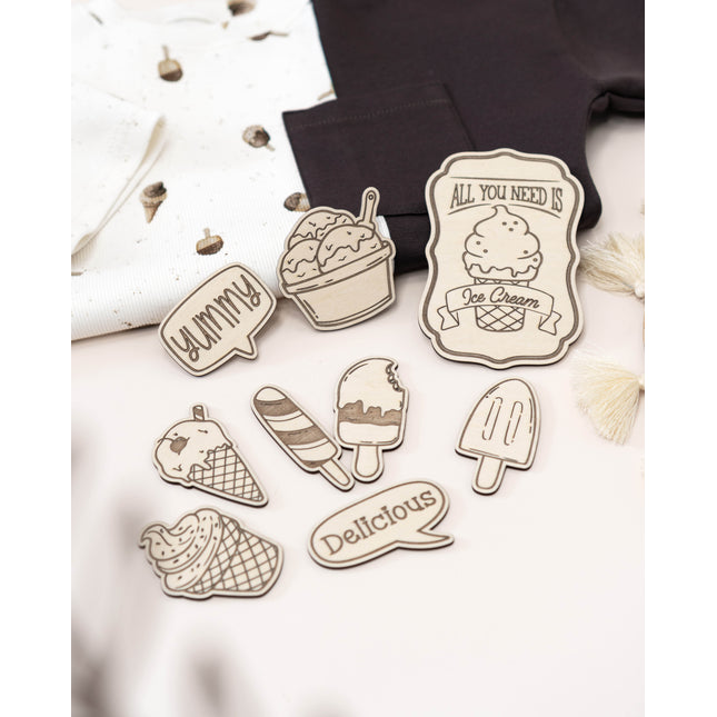 Flatlay Set - Icecream graviert