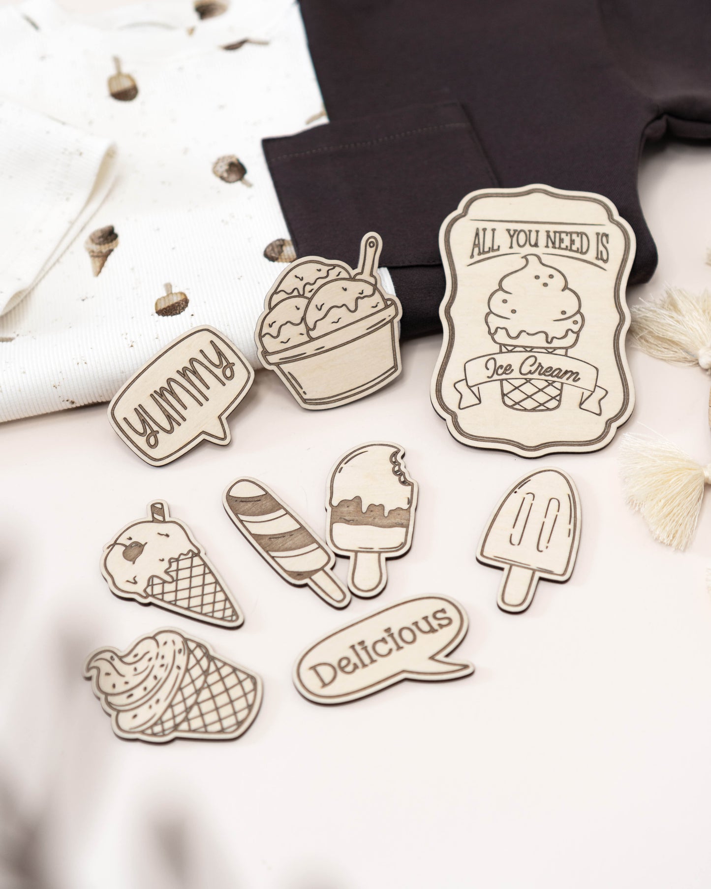 Flatlay Set - Icecream graviert