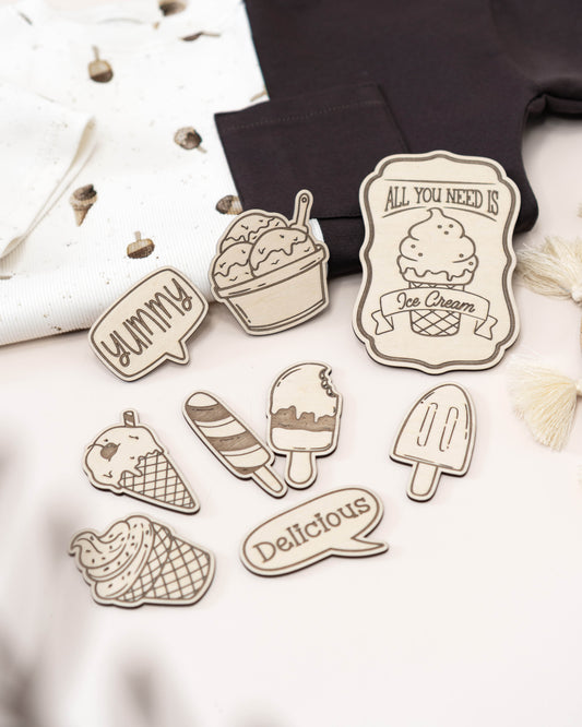 Flatlay Set - Icecream graviert
