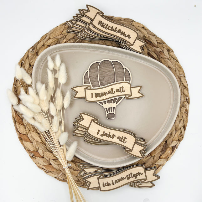 Meilenstein Set "Heißluftballon"