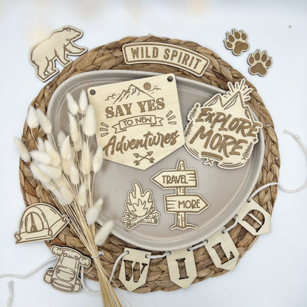 Flatlay Set - Adventure graviert