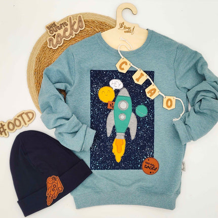 Kunstlederlabel - Set Rakete