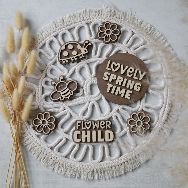 Flatlay Deko Set - Lovely Spring Time dunkel