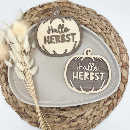 Schild - Hallo Herbst