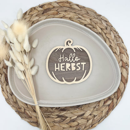 Schild - Hallo Herbst