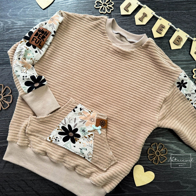 Kunstlederlabel - Knick Blume