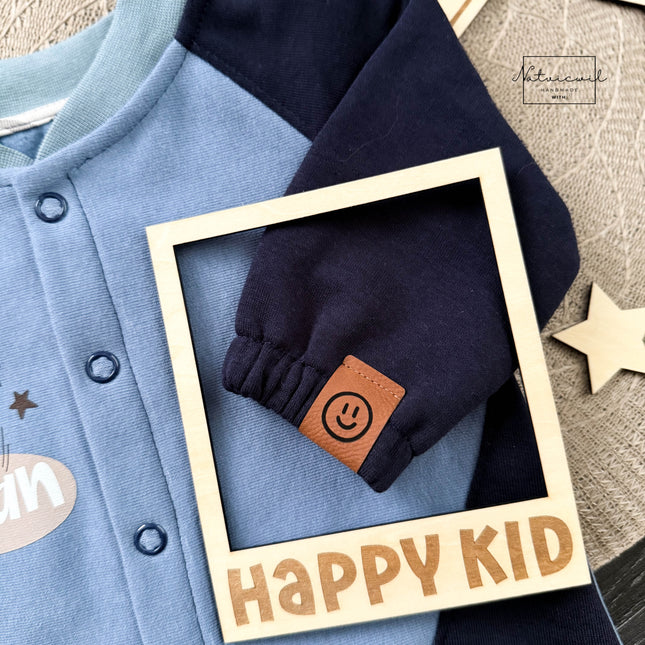 Kunstlederlabel - Knick Smile