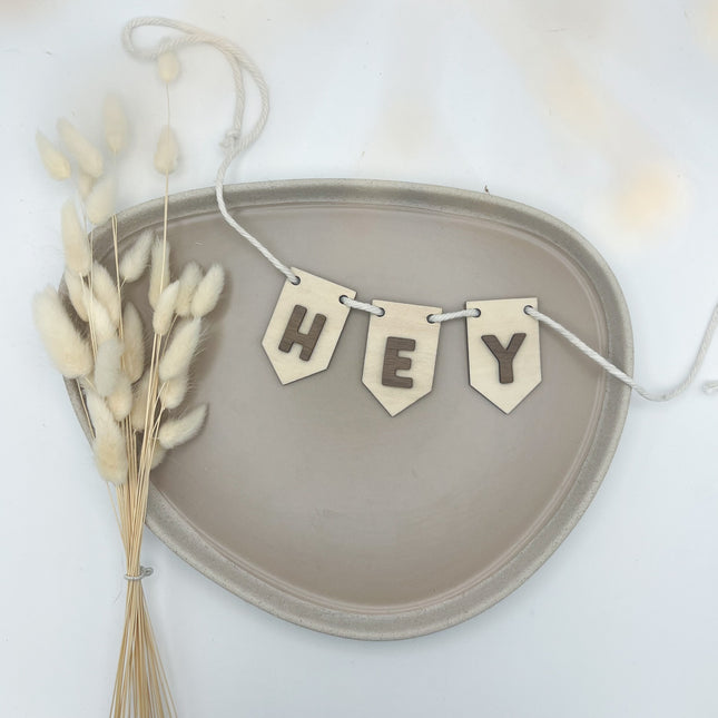 Wimpelkette - hey 3D