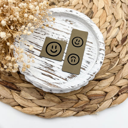 Kunstlederlabel - Set Smile
