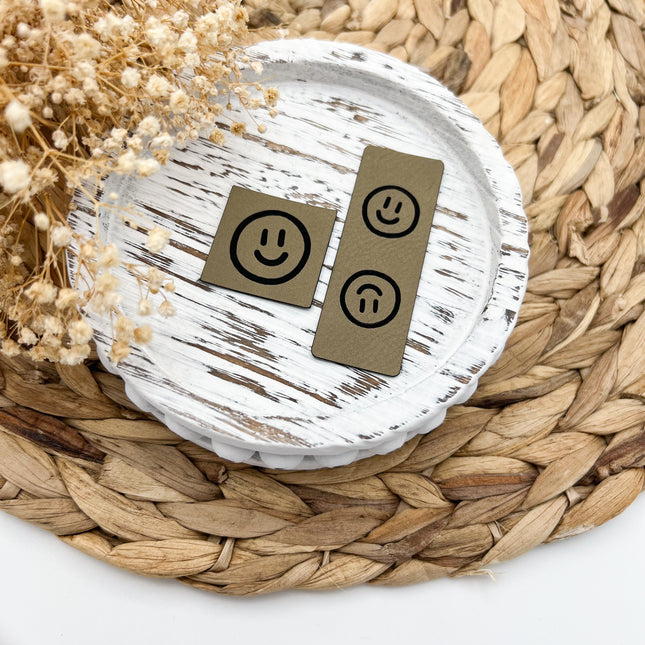 Kunstlederlabel - Set Smile