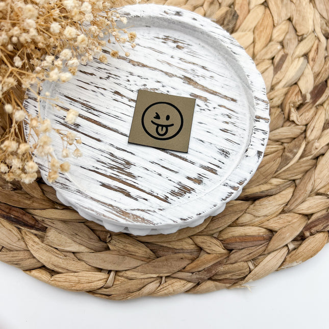 Kunstlederlabel - Smile frech Mini