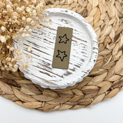 Kunstlederlabel - Knick Stern