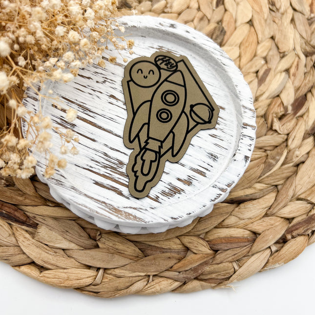 Kunstlederlabel - Rakete