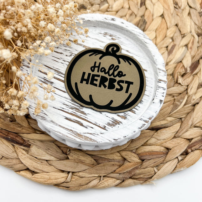 Kunstlederlabel - Hallo Herbst