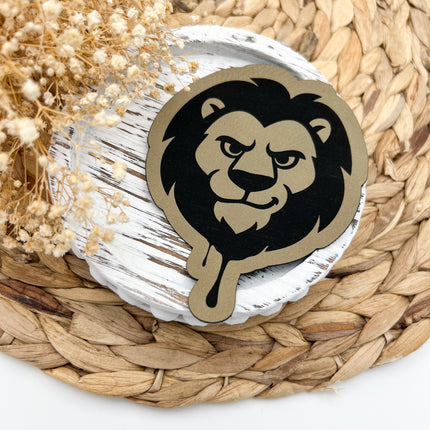 Kunstlederlabel - Löwe