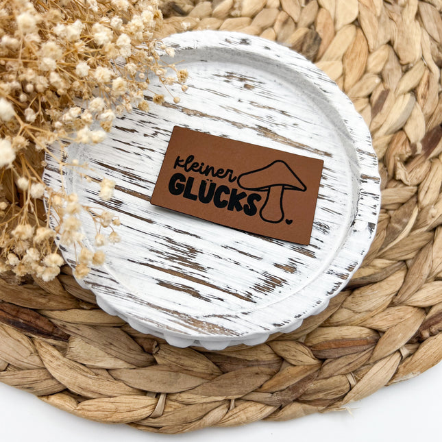 Kunstlederlabel - Kleiner Glückspilz
