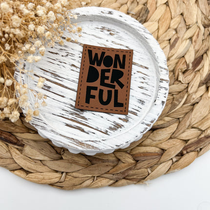 Kunstlederlabel - Wonderful