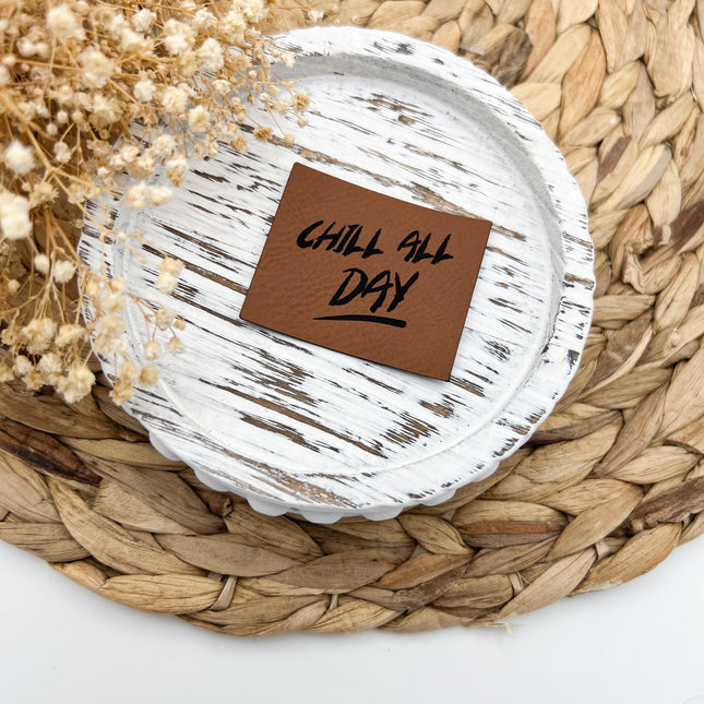 Kunstlederlabel - Chill all day