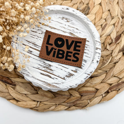 Kunstlederlabel - Love vibes