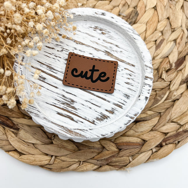 Kunstlederlabel - cute