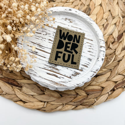 Kunstlederlabel - Wonderful