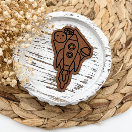 Kunstlederlabel - Rakete