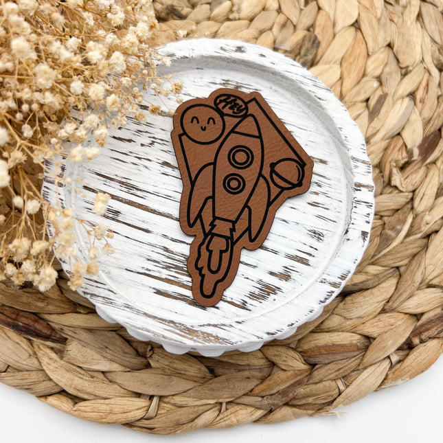 Kunstlederlabel - Rakete