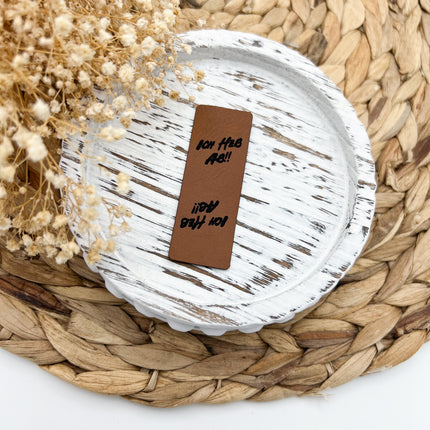 Kunstlederlabel - Knick Ich heb ab