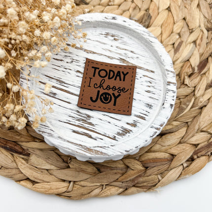 Kunstlederlabel - Today I choose joy
