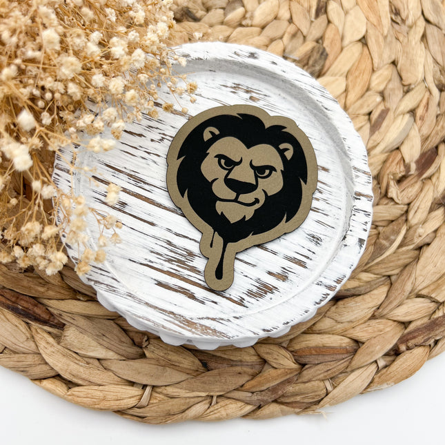 Kunstlederlabel - Löwe