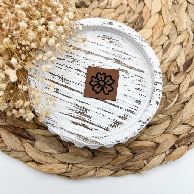 Kunstlederlabel - Blume Mini