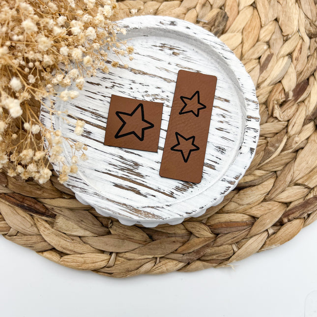 Kunstlederlabel - Set Stern