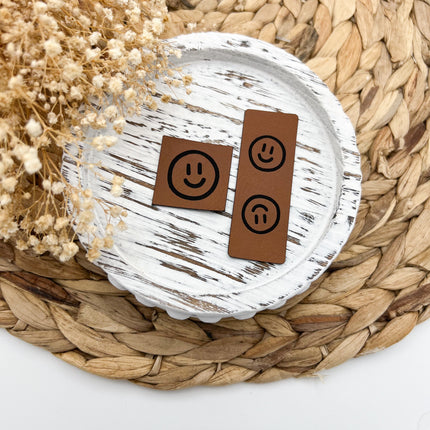 Kunstlederlabel - Set Smile