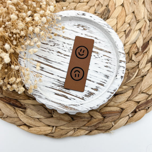 Kunstlederlabel - Knick Smile