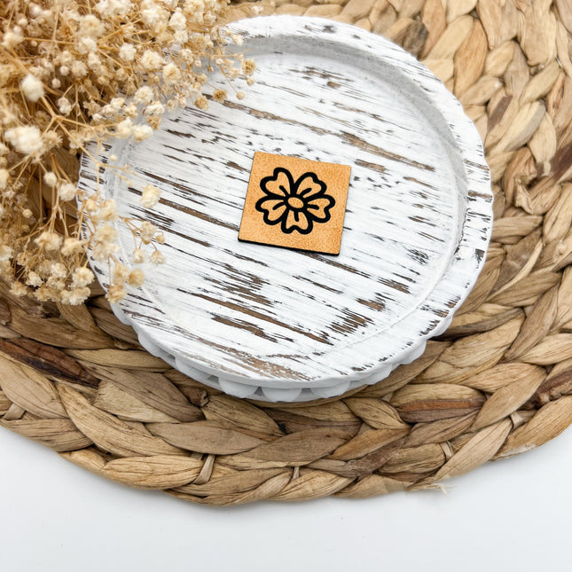 Kunstlederlabel - Blume Mini