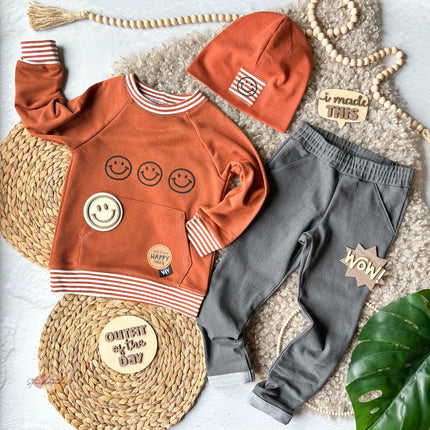 Puff Transfer - Happy face 3er Reihe